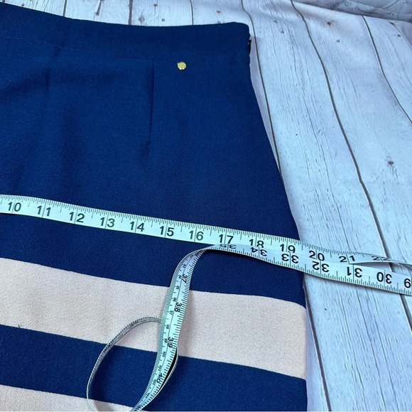 Harlyn anthropologie midi pencil skirt with sheer panel stripe at bottom small - Picture 8 of 8